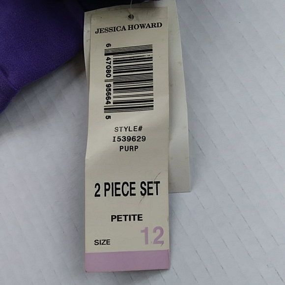 NEW Jessica Howard Pleated Cropped Zip Up Blazer Jacket 12P Purple - Picture 14 of 16